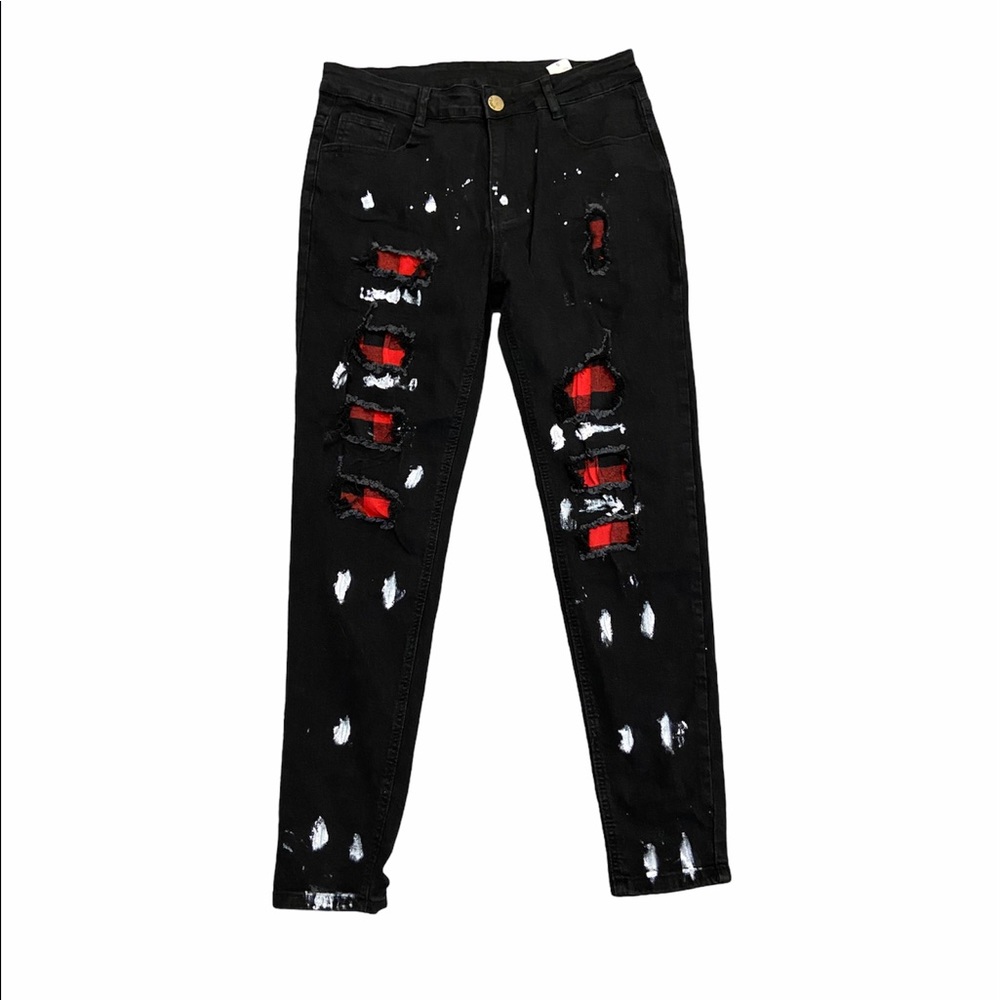 Ripped/ Patchwork/ Painted Denim - image 1